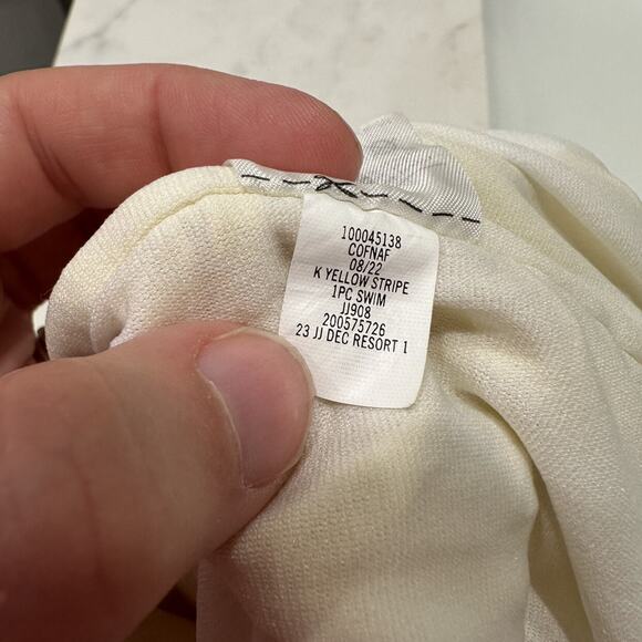 Janie & Jack Yellow Stripe One-Piece Swimsuit - Picture 8 of 9